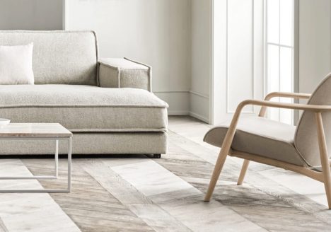Deens design fauteuil Bowie in modern Scandinavisch interieur