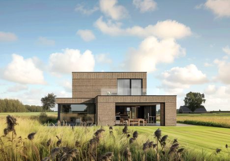 Ingetogen, moderne villa op een bouwkavel in het groene hart