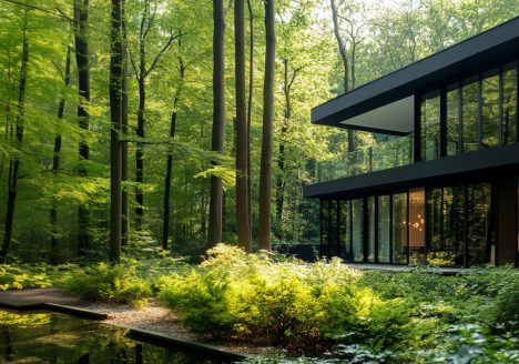 Eigentijdse villa in het bos